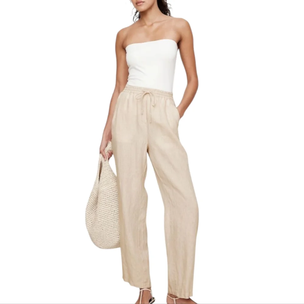 Banana Republic linen blend comfy pants size XL NEW‎